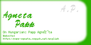 agneta papp business card